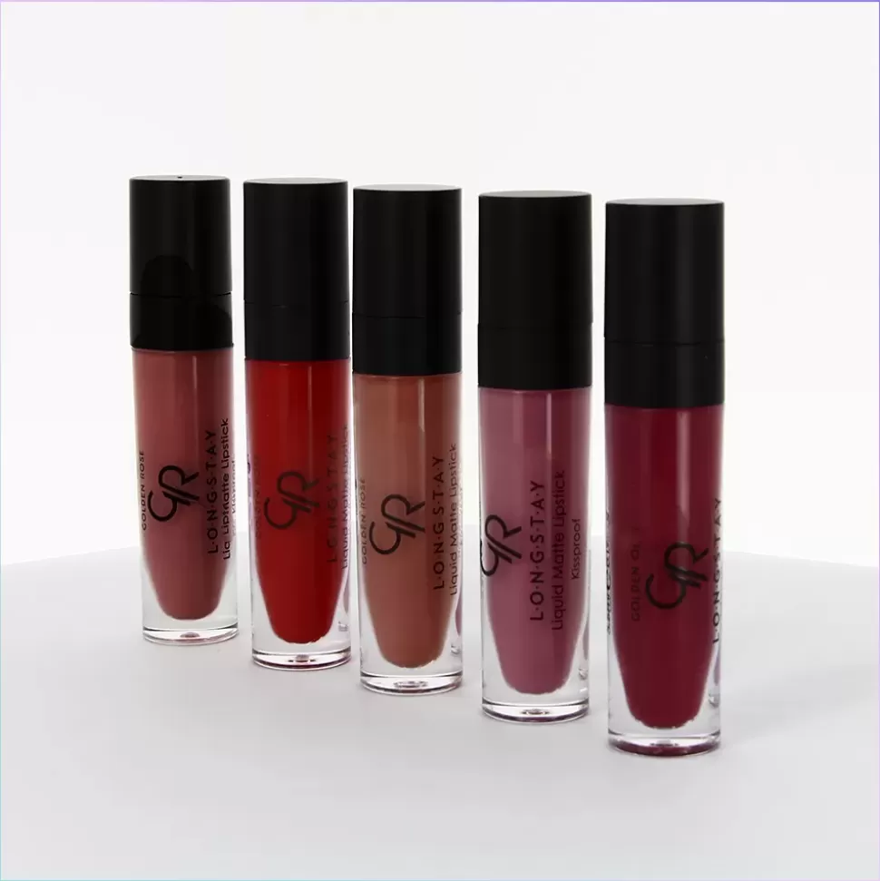 GOLDEN ROSE Collection Liquid Matte Longstay - 5 Rouges A Lèvres Best