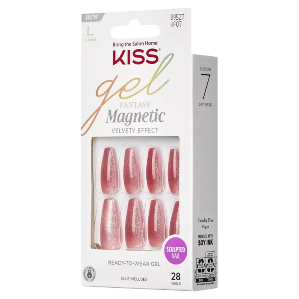 KISS USA Faux Ongles - Effet Magnetique Rose Cheap