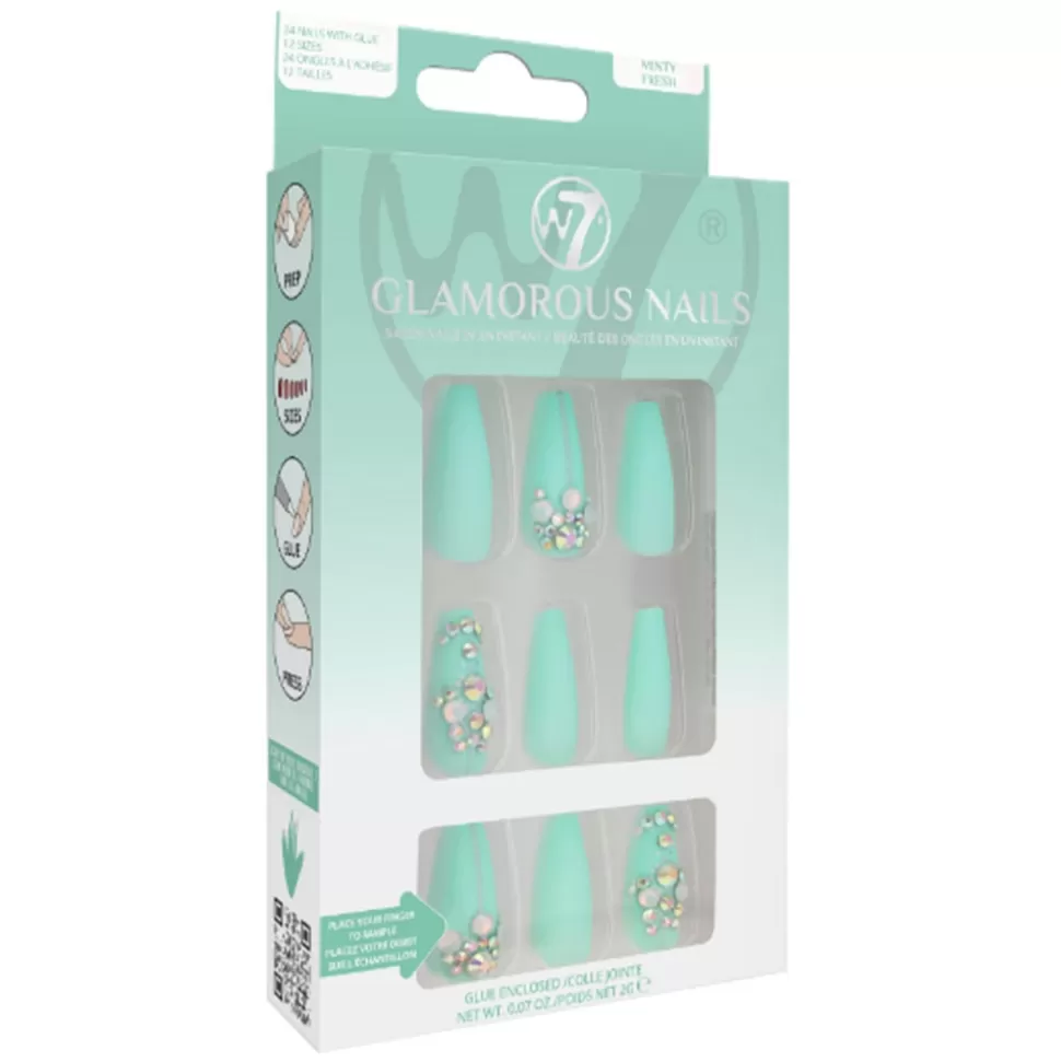 W7 Faux Ongles Glamorous - Minty Fresh Hot