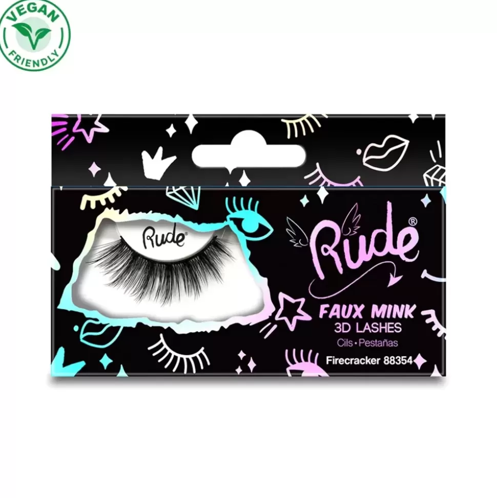 RUDE COSMETICS Faux-Cils Essential - 3D Lashes - Firecracker Best