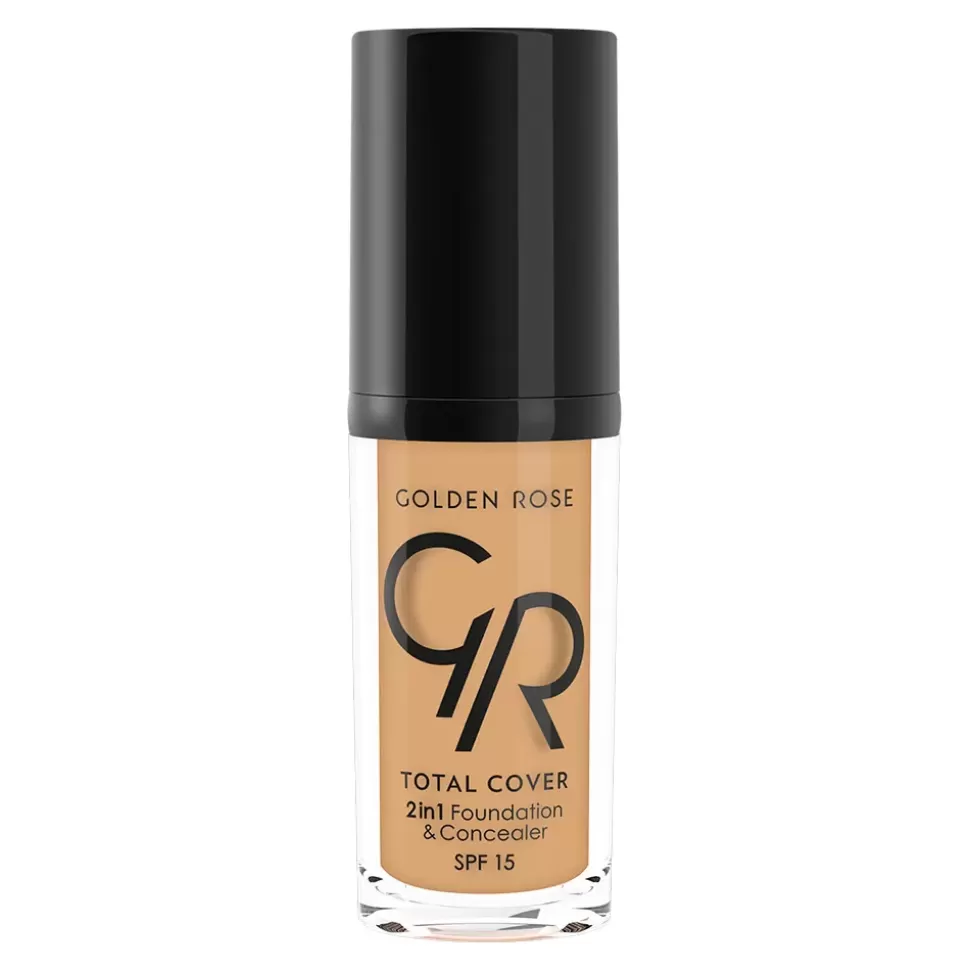 GOLDEN ROSE Fond De Teint Et Correcteur 2 En 1 - Total Cover - N14 Honey Hot