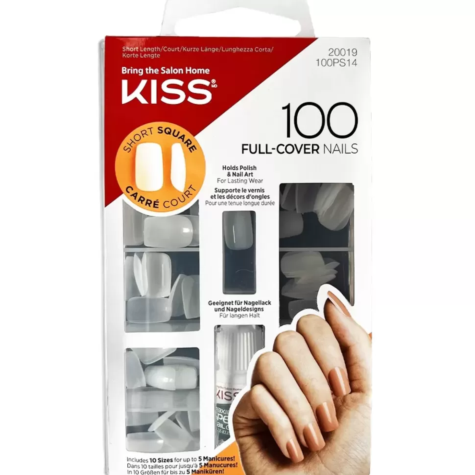 KISS USA Kit 100 Faux Ongles Carres Best