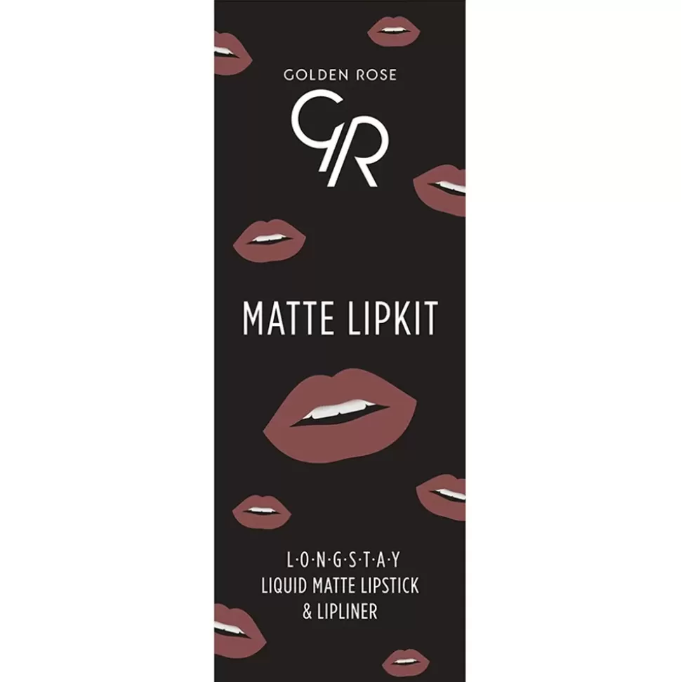 GOLDEN ROSE Kit Lèvres Matte Lipkit - Rose Taupe Outlet