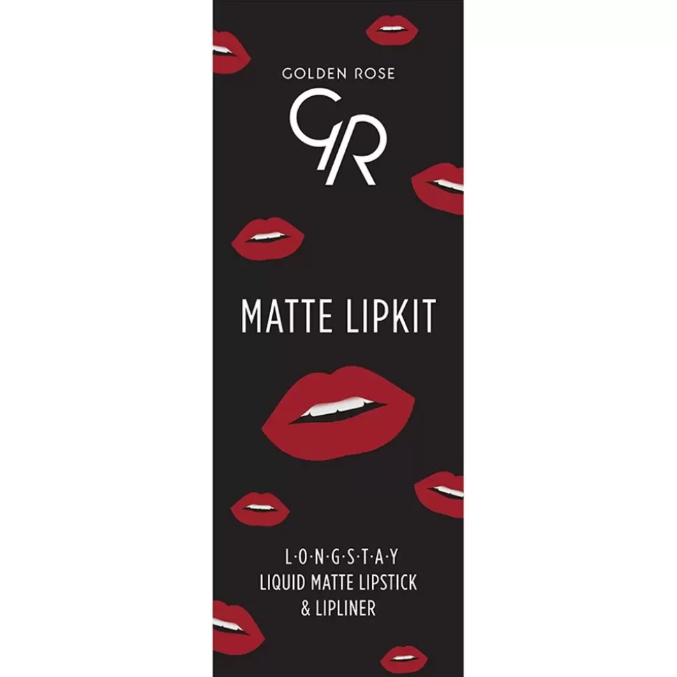 GOLDEN ROSE Kit Lèvres Matte Lipkit - Scarlet Red Store