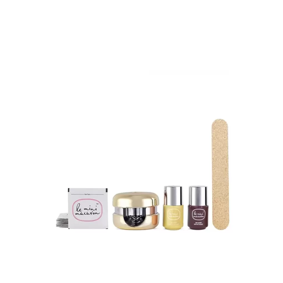 LE MINI MACARON Kit Manucure Gel Semi-Permanent - Gold New