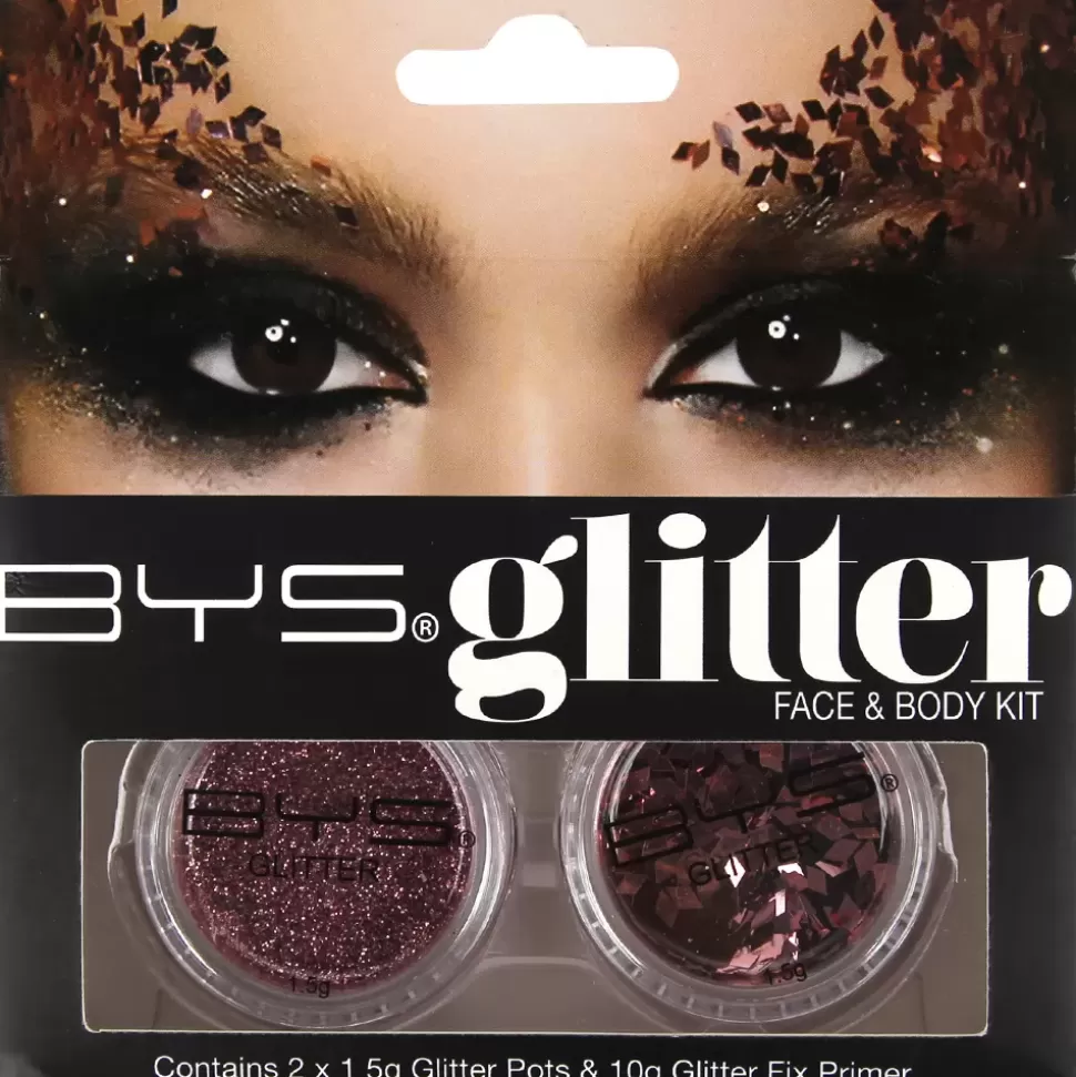 BYS Kit Paillettes Glitter Face & Body - Rose Gold Discount