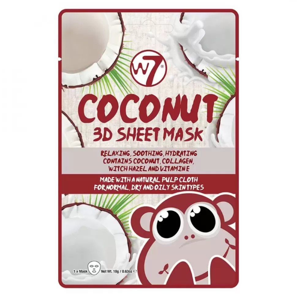 W7 Masque Visage Tissu 3D Coco Fashion