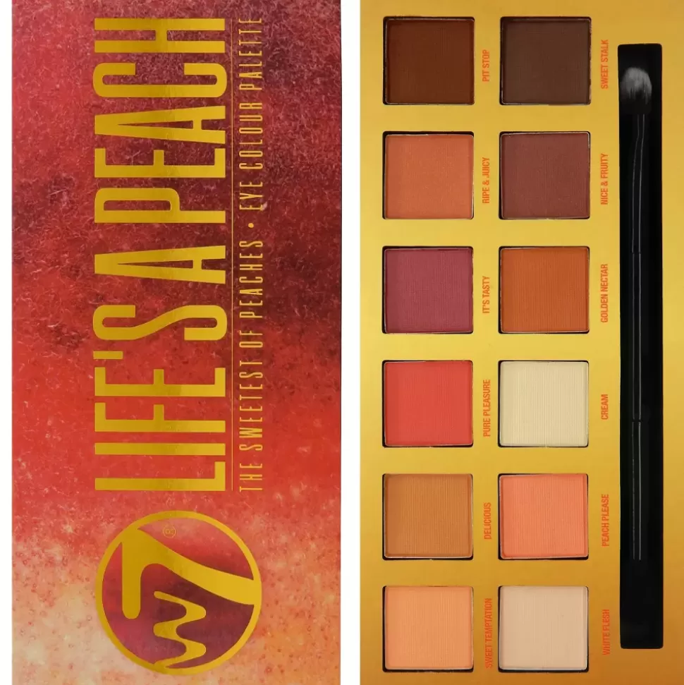 W7 Palette 12 Fards A Paupières Life'S A Peach Flash Sale