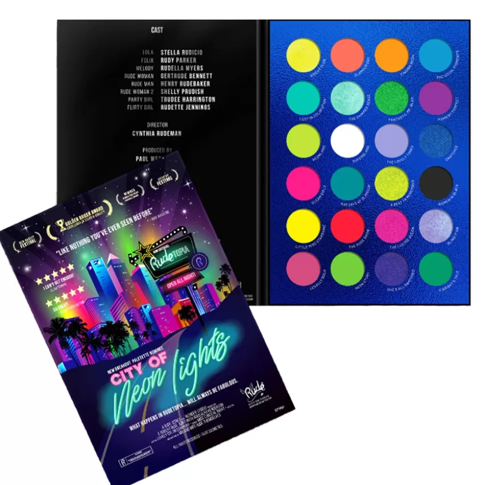 RUDE COSMETICS Palette Fards A Paupières - City Of Neon Lights Shop