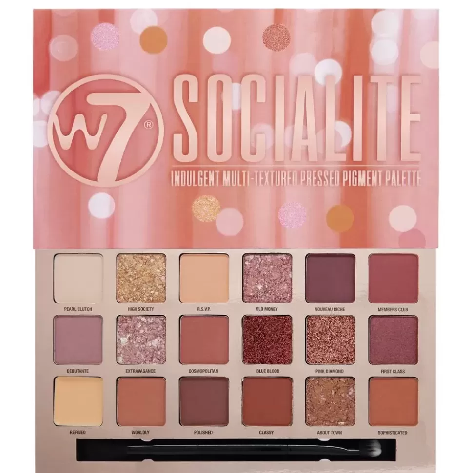 W7 Palette Fards A Paupières Socialite Cheap