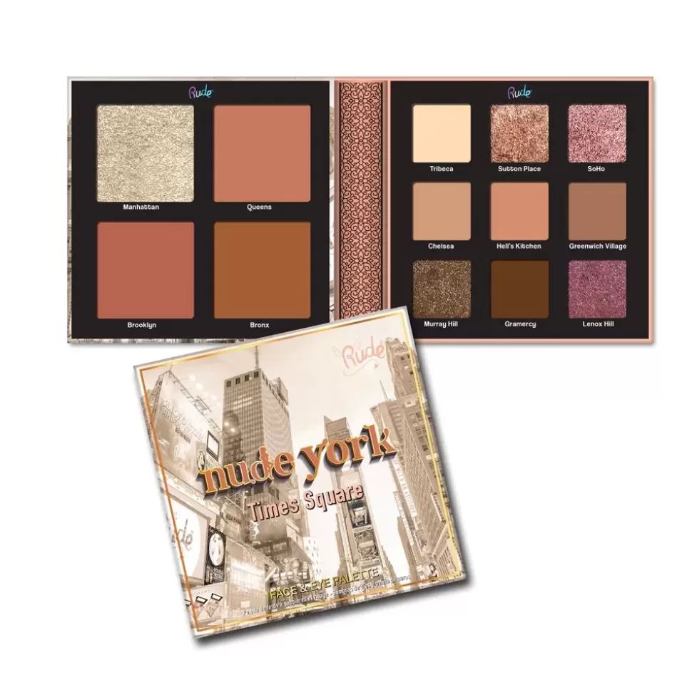 RUDE COSMETICS Palette Yeux & Visage - Nude York Cheap