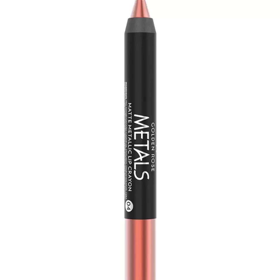 GOLDEN ROSE Rouge À Lèvres Mat Crayon - Metals - 04 Rose Gold Hot