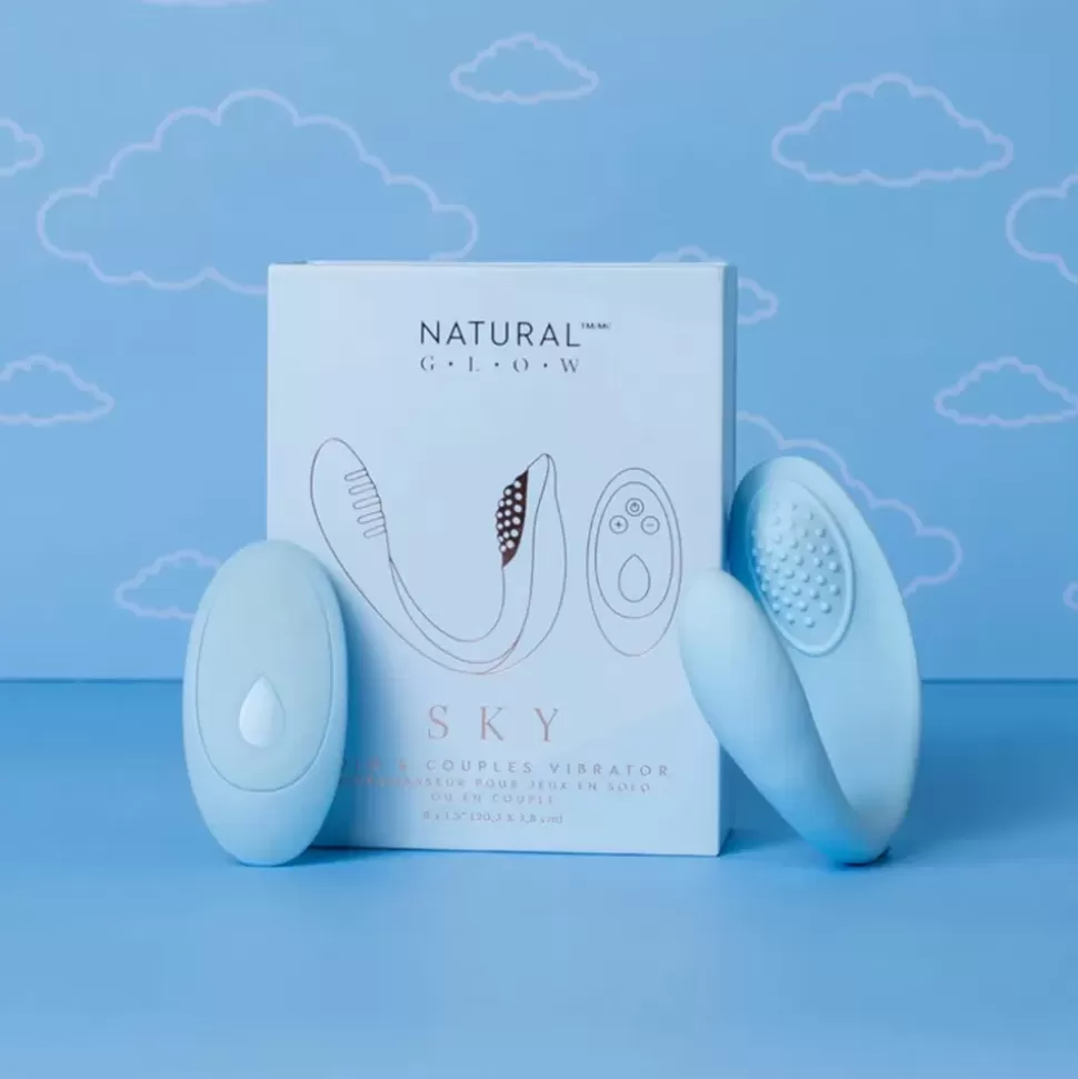 NATURAL GLOW Vibromasseur Duo - Sky Cheap